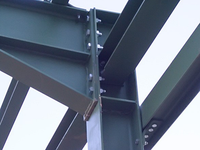 Bolted connections used in pre-engineered steel buildings