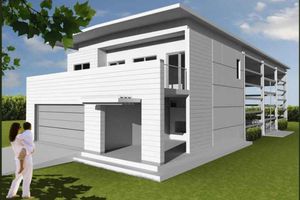Notes when designing a drawing of a steel frame house with a corrugated iron roof