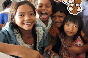 DONATING NEW CLOTHES AND GIFTS FOR CHILDREN AT CAMBODIA