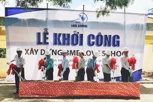 The groundbreaking ceremony of Tan Dien Primary School in Tien Giang Province