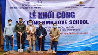 BMB Love School launched a school construction in Pa My village