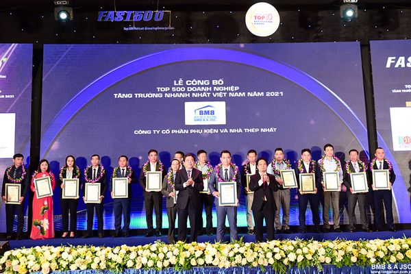 BMB Steel đứng thứ 84 trong top 500 công ty có tốc độ tăng trưởng tốt nhất Việt Nam